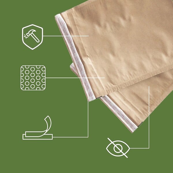 PACK AND MOVE - Pack and Move - Lot 120 enveloppes à bulles kraft - 30 x 21 cm - Expédition facile - Ultra renforcée - Opaque - large