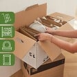 PACK AND MOVE - Pack and Move - Lot 120 croisillons de calage déménagement avec carton - 55 x 30 x 30 cm - Pour assiettes et cadres - Carton renforcé - vignette