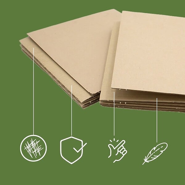 PACK AND MOVE - Pack and Move - Lot 120 croisillons de calage déménagement avec carton - 55 x 30 x 30 cm - Pour assiettes et cadres - Carton renforcé - large