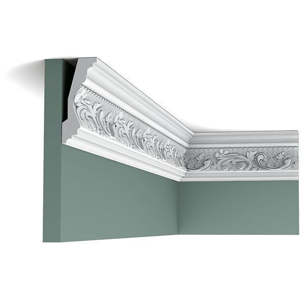 ORAC DECOR - C201 Corniche plafond Orac Decor - 11,5x5x200cm (h x p x L) - moulure décorative polyuréthane Pack 2 pièces - large