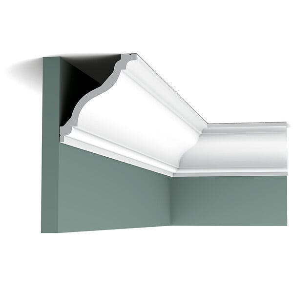 ORAC DECOR - C333 Corniche plafond Orac Decor - 12,5x11,5x200cm (h x p x L) - moulure décorative polyuréthane Carton 8 pièces - large