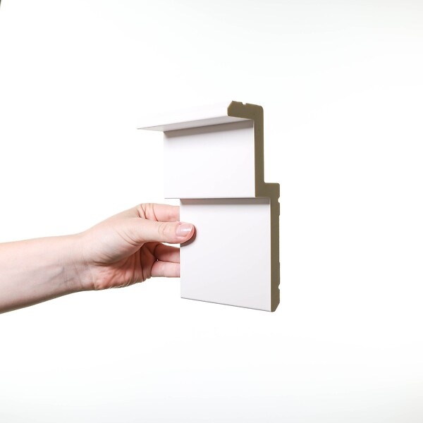 ORAC DECOR - C391 Corniche pour éclairage indirect et cache tringle à rideau - 6x16x200cm (h x p x L) - moulure décorative polyuréthane Carton complet - large