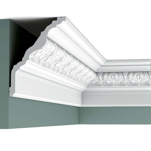 ORAC DECOR - C219 Corniche plafond Orac Decor - 17,5x13x200cm (h x p x L) - moulure décorative polyuréthane Carton complet - large