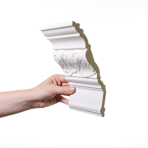 ORAC DECOR - C219 Corniche plafond Orac Decor - 17,5x13x200cm (h x p x L) - moulure décorative polyuréthane Pack 2 pièces - large