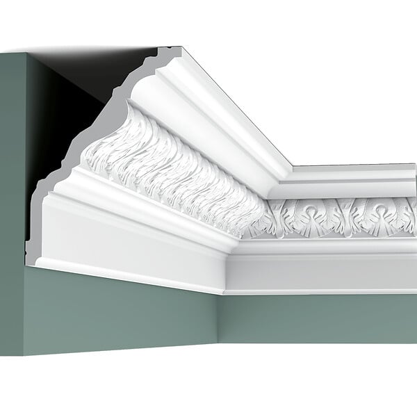 ORAC DECOR - C219 Corniche plafond Orac Decor - 17,5x13x200cm (h x p x L) - moulure décorative polyuréthane Pack 2 pièces - large