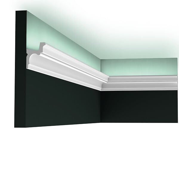 ORAC DECOR - C323 AUTOIRE corniche pour éclairage indirect Orac Decor - 5,5x4,2x200cm (h x p x L) - moulure décorative polyuréthane Carton 8 pièces - large