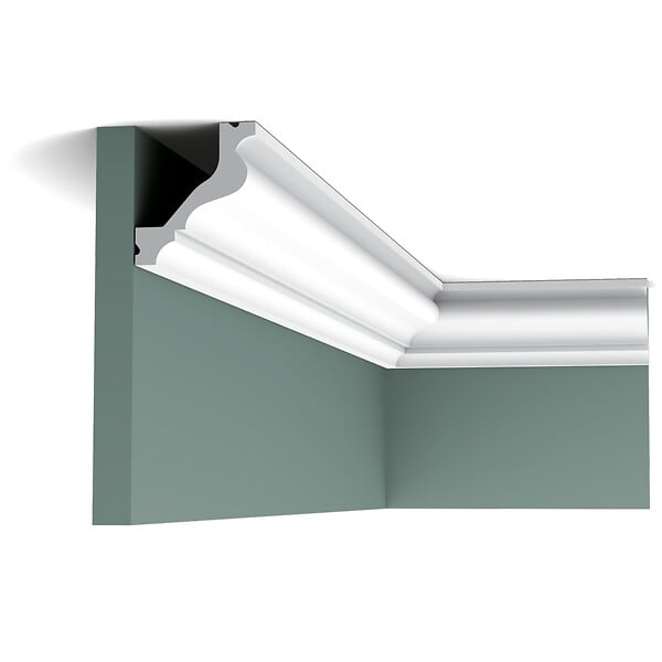ORAC DECOR - C200 Corniche plafond Orac Decor - 6,5x5,5x200cm (h x p x L) - moulure décorative polyuréthane Carton 8 pièces - large