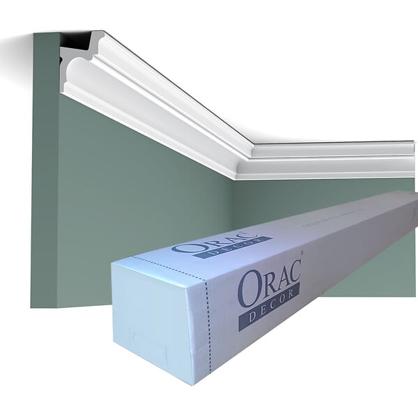 ORAC DECOR - C323 AUTOIRE corniche pour éclairage indirect Orac Decor - 5,5x4,2x200cm (h x p x L) - moulure décorative polyuréthane Pack 2 pièces - large