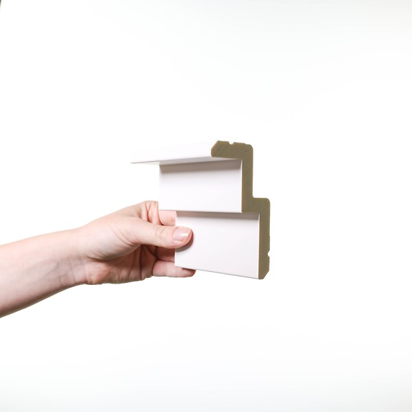 ORAC DECOR - C390 STEPS Corniche plafond pour éclairage indirect et cache tringle à rideaux Orac Decor - 6x10x200cm (h x p x L) - moulure décorative polyuréthane Pack 2 pièces - large