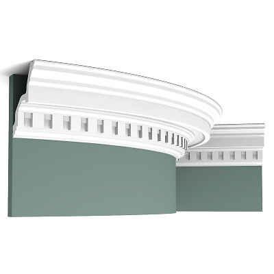 ORAC DECOR - C211 Corniche plafond Orac Decor - 11,5x11x200cm (h x p x L) - moulure décorative polyuréthane Carton 8 pièces - large