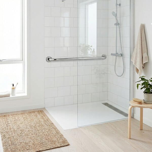 BEMETA - Barre de maintien de douche HELP en acier inoxydable - large