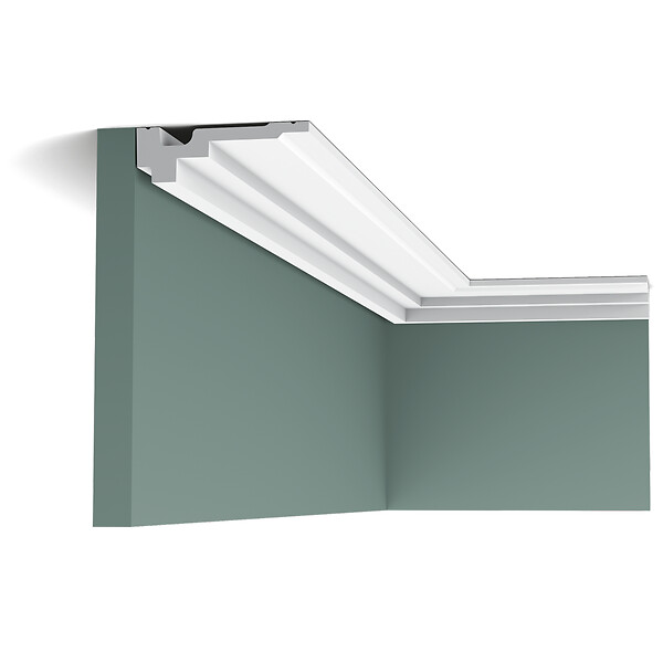 ORAC DECOR - Corniche Plate C355 - L200 X H3,5 X L11,1 - Orac Decor - large