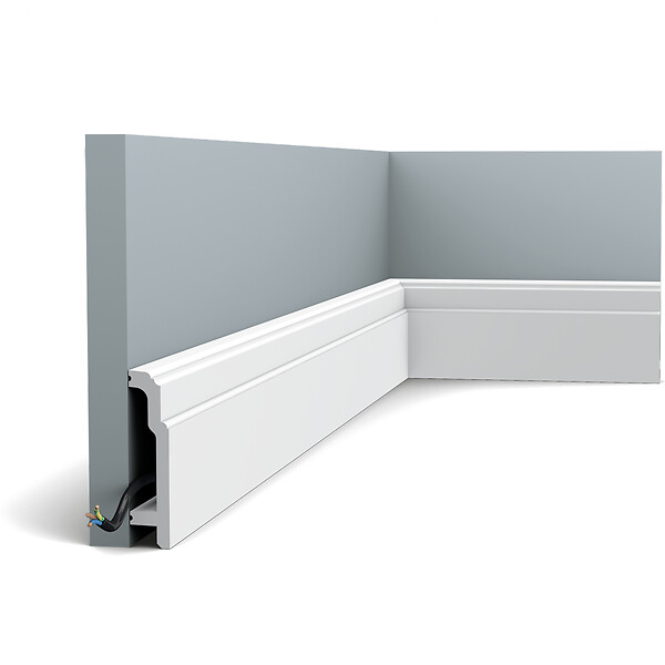ORAC DECOR - SX155 Plinthe Orac Decor - 11x2,5x200cm (h x p x L) - plinthe décorative polymère Carton 8 pièces - large