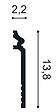 ORAC DECOR - SX186 Plinthe de rénovation Orac Decor - 13,8x2,2x200cm (h x p x L) - surplinthe décorative polymère Pack 2 pièces - vignette