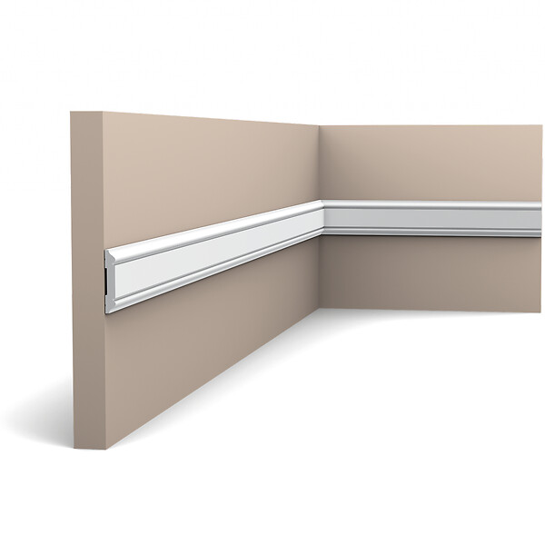 ORAC DECOR - PX144 Cimaise murale Orac Decor - 5x1x200cm (h x p x L) - moulure décorative polymère Carton 8 pièces - large