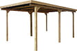 SOLID - Carport toit plat en bois couverture - PVC - 3x5m - vignette