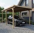 SOLID - Carport toit plat en bois couverture - PVC - 3x5m - vignette