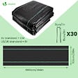 VOUNOT - Toile de paillage contre les mauvaises herbes 10Mx1M avec 30 piquets Anti-UV 100g/m2 - vignette