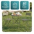 VOUNOT - Set de Bistro en metal 1 table 2 chaises Gris - vignette