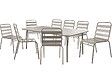 HABITAT ET JARDIN - Table et chaises de jardin en métal "Bilbao" - 8 places - Taupe - vignette
