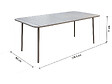 HABITAT ET JARDIN - Table et chaises de jardin en métal "Bilbao" - 8 places - Taupe - vignette