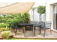 HABITAT ET JARDIN - Table et chaises de jardin en métal "Bilbao" - 8 places - Gris - vignette