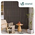 VOUNOT - Lot de 4 panneaux acoustiques muraux Tasseaux en bois MDF avec feutre noir 120x60x2.1cm chêne foncé - vignette