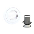 ANJOS - Bouche VMC plastique blanc ajustable ANJOS BOREA avec manchette placo - Diamètre (mm): 80 - vignette