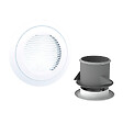 ANJOS - Bouche VMC plastique blanc ajustable ANJOS BOREA avec manchette placo - Diamètre (mm): 125 - vignette