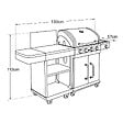 COOK'IN GARDEN - Barbecue au gaz FIDGI 4 avec desserte - vignette