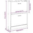 VIDAXL - vidaXL Armoire à  chaussures Blanc 59x17x81 cm Bois d'ingénierie - vignette