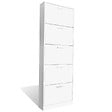 VIDAXL - vidaXL Meuble à  chaussures en bois avec 5 compartiments Blanc - vignette