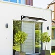 VOUNOT - Auvent de porte marquise 120x80 cm en Polycarbonate anti UV Marron - vignette