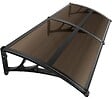 VOUNOT - Auvent de porte marquise 200x80 cm en Polycarbonate anti UV Marron - vignette