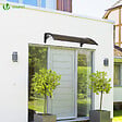 VOUNOT - Auvent de porte marquise 100x80 cm en Polycarbonate anti UV Marron - vignette