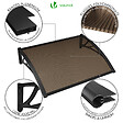 VOUNOT - Auvent de porte marquise 120x80 cm en Polycarbonate anti UV Marron - vignette