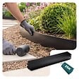 VOUNOT - Lot de 25 Bordure de jardin en métal flexible 100x13cm noir - vignette