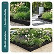 VOUNOT - Lot de 5 Bordures de jardin acier galvanise avec pointes ancrages 106x18cm noir - vignette