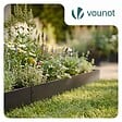 VOUNOT - Lot de 15 Bordure de jardin en métal flexible 100x13cm noir - vignette