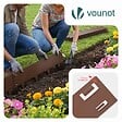 VOUNOT - Lot de 5 Bordures de jardin acier galvanise avec pointes ancrages 106x18cm marron - vignette