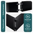VOUNOT - Lot de 10 Bordure de jardin en métal flexible 100x18cm noir - vignette