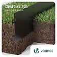 VOUNOT - Lot de 10 Bordure de jardin en métal flexible 100x18cm noir - vignette