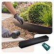 VOUNOT - Lot de 20 Bordure de jardin en métal flexible 100x13cm noir - vignette