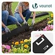 VOUNOT - Lot de 10 Bordures de jardin acier galvanise avec pointes ancrages 106x18cm noir - vignette