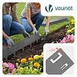 VOUNOT - Lot de 5 Bordures de jardin acier galvanise avec pointes ancrages 106x18cm gris - vignette