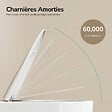 EMKE - EMKE WC Suspendu Sans Bride– Double Chasse 3,5/5 L, Design en D, Abattant Soft-Close, Céramique Blanche Brillante - vignette