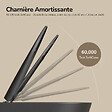 EMKE - EMKE WC Suspendu Design en D – 49 × 37 × 37 cm, Céramique Noir Mat, Abattant Soft-Close, Chasse Directe - vignette