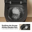 EMKE - EMKE WC Suspendu Sans Bride – Double Chasse 3,5/5 L, Abattant Frein de Chute, Céramique Noir Mat - vignette