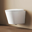 EMKE - EMKE WC Suspendu Sans Bride – Double Chasse 3,5/5 L, Abattant Frein de Chute, Céramique Blanche Brillante - vignette