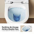 EMKE - EMKE WC Suspendu Sans Bride – Double Chasse 3,5/5 L, Abattant Frein de Chute, Céramique Blanche Brillante - vignette